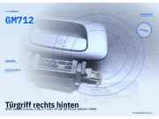 Türgriff rechts hinten OPEL Astra G Caravan (T98) GM712