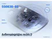 Außenspiegelglas rechts OPEL Astra G Caravan (T98) 550838-81