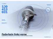 Federbein links vorne SKODA Octavia Combi (1U) 1J0413031