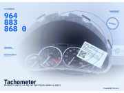 Tachometer PEUGEOT 206 CC 9648838680