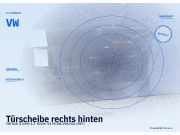 Türscheibe rechts hinten VW Golf II (19E) VW