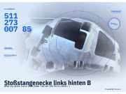 Stoßstangenecke links hinten BMW 2er Active Tourer (F45) 51127300785