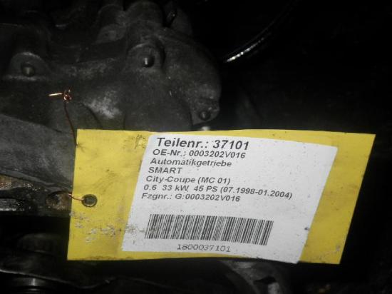 Automatikgetriebe SMART City-Coupe (MC 01) 0003202V016 Bild Automatikgetriebe SMART City-Coupe (MC 01) 0003202V016
