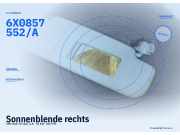 Sonnenblende rechts VW Golf IV (1J) 6X0857552/A