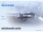 Antriebswelle rechts PEUGEOT 206 CC 	VKJC 4318 VKJC 4318