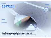 Außenspiegelglas rechts MERCEDES-BENZ C-Klasse (W204) 1697124
