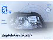 Hauptscheinwerfer rechts SEAT Alhambra I (7V) 7M7941016N