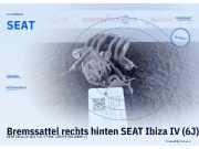 Bremssattel rechts hinten SEAT Ibiza IV (6J) 6R0615424 SEAT