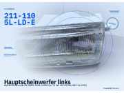 Hauptscheinwerfer links DAIHATSU Charade III (G100, G101, G102) 211-1105L 211-1105L-LD-E