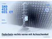 Federbein rechts vorne mit Achsschenkel VW Golf V Variant (1K5) 1K0413031CT