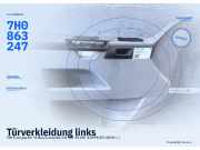 Türverkleidung links VW Transporter T6 Bus/Caravelle 7H0863247
