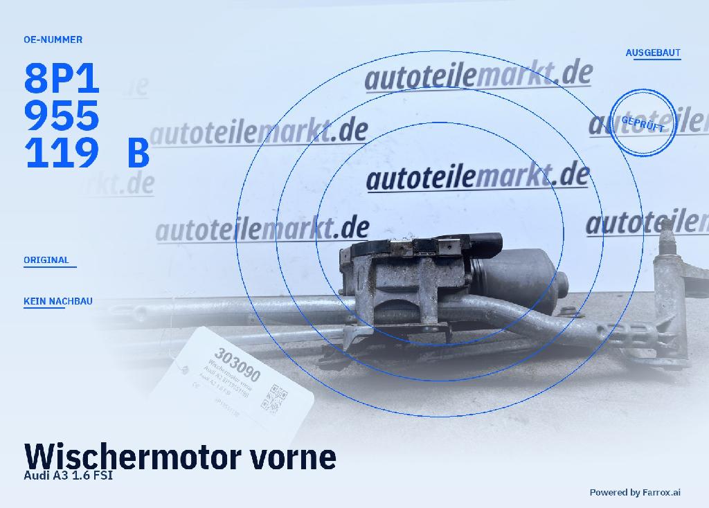 Wischermotor vorne Audi A3 8P1955119B