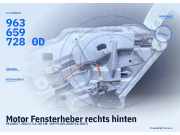 Motor Fensterheber rechts hinten PEUGEOT 206 CC 9636597280D