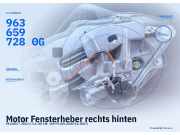 Motor Fensterheber rechts hinten PEUGEOT 206 CC 9636597280G