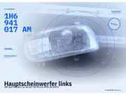 Hauptscheinwerfer links VW Golf III (1H) 1H6941017AM