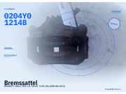 Bremssattel PEUGEOT 206+ (T3E) 0204Y01214B