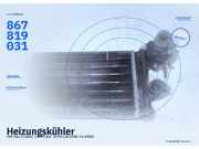 Heizungskühler VW Polo II (86C) 867819121 867819031