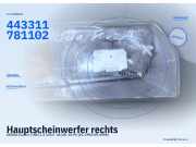 Hauptscheinwerfer rechts SKODA Favorit (781) 443311781102
