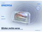 Blinker rechts vorne FIAT Ducato Bus (230) 0983916