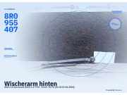 Wischerarm hinten AUDI A1 Sportback (8XA) 8R0955407