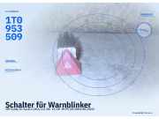 Schalter für Warnblinker VW Caddy III Kasten (2KA) 1T0953509
