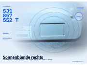 Sonnenblende rechts SKODA Fabia II Kombi (545) 5J1857552T