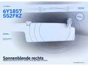 Sonnenblende rechts SKODA Fabia Kombi (6Y) 6Y1857552P FKZ 6Y1857552 FKZ