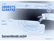 Sonnenblende rechts VW Golf IV (1J) 3B0857552AKFKZ