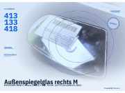 Außenspiegelglas rechts MERCEDES-BENZ C-Klasse (W203) 413133418