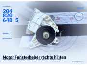 Motor Fensterheber rechts hinten MERCEDES-BENZ C-Klasse (W204) A2048200642 2048206485