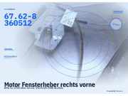 Motor Fensterheber rechts vorne BMW 5er (E39) 8252392 67.62-8360512
