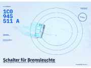 Schalter für Bremsleuchte VW Transporter T5 Multivan 1C0945511A