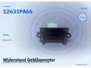 Widerstand Gebläsemotor CITROEN C3 I (FC) 12631 PA66