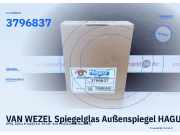 VAN WEZEL Spiegelglas Außenspiegel HAGUS 3796837 für OPEL ZAFIRA B asphärisch 3796837