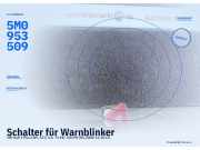 Schalter für Warnblinker VW Golf V Plus (5M, 521) 5M0953509B 5M0953509