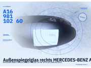 Außenspiegelglas rechts MERCEDES-BENZ A-Klasse (W169) A1698110260