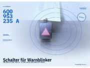 Schalter für Warnblinker VW Polo IV (9N) 6Q0953235A