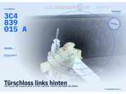 Türschloss links hinten VW Passat B6 Variant (3C5) 3C4839015B 3C4839015A