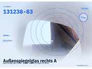 Außenspiegelglas rechts AUDI A4 (8K, B8) 131238-83
