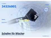 Schalter für Wischer PEUGEOT 106 I 9614171077 34326001