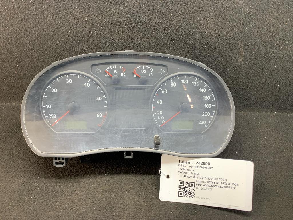 Tachometer VW Polo IV (9N, 9A) 6Q0920800P Bild Tachometer VW Polo IV (9N, 9A) 6Q0920800P