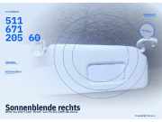 Sonnenblende rechts BMW 1er (E87) 51167252506 51167120560