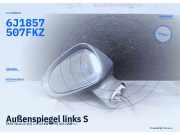 Außenspiegel links SEAT Ibiza IV (6J) 6J1857507F 9B9 6J1857507 FKZ