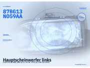 Hauptscheinwerfer links FORD Sierra (GBG, GBG 4) 87BG13N059AA