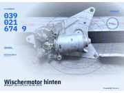 Wischermotor hinten RENAULT Clio I (57) 0390216749