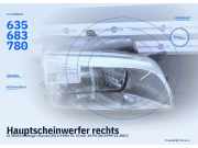 Hauptscheinwerfer rechts CITROEN Berlingo I Kasten (MF) 635683780