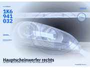 Hauptscheinwerfer rechts VW Golf V Halterung defekt 1K6941032
