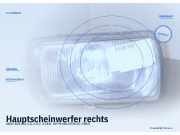 Hauptscheinwerfer rechts AUDI 100 (43, C2)