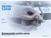 Bremssattel rechts vorne HYUNDAI i20 (PB) 58190-1JA10