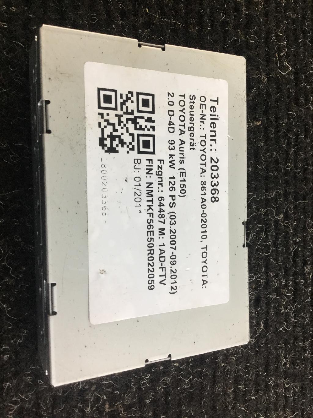 Steuergerät Modul TOYOTA Auris (E150) 861A002010